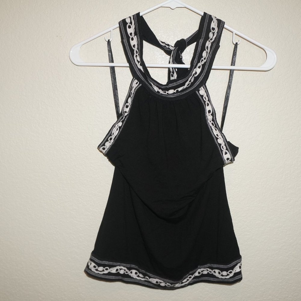 WHBM Black Halter Top